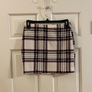 SHEIN Plaid Mini Skirt - Black, White, Red